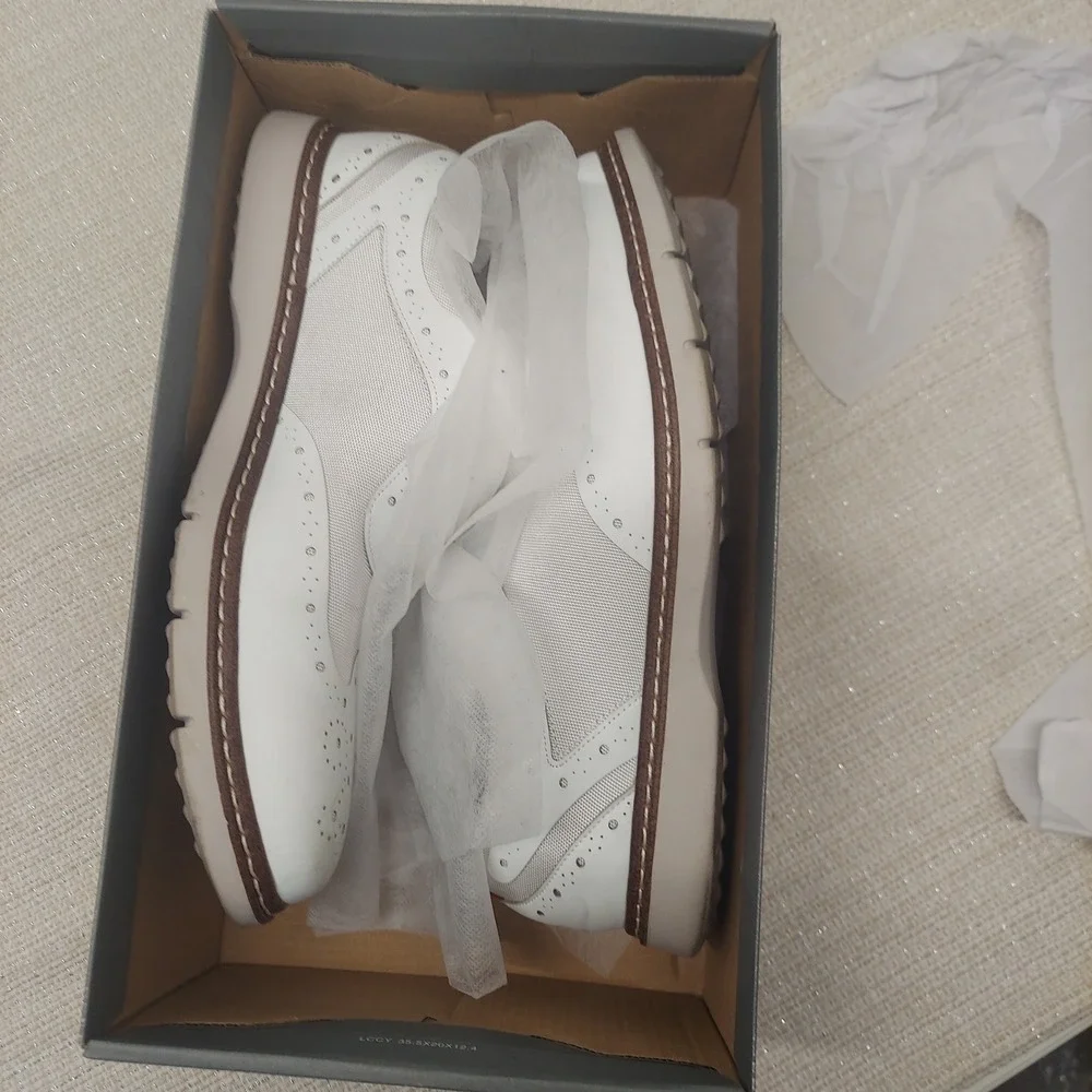 Stacy Adams Summit Mens 10 M White Wingtip Oxford Dress Shoes SA25434-100